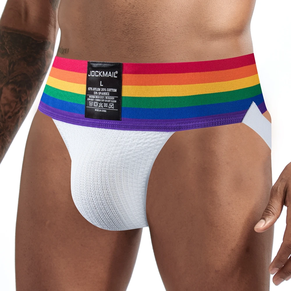 Нижнее белье Jockmail для мужчин сетчатые трусы-бикини спортивные дышащие трусы с