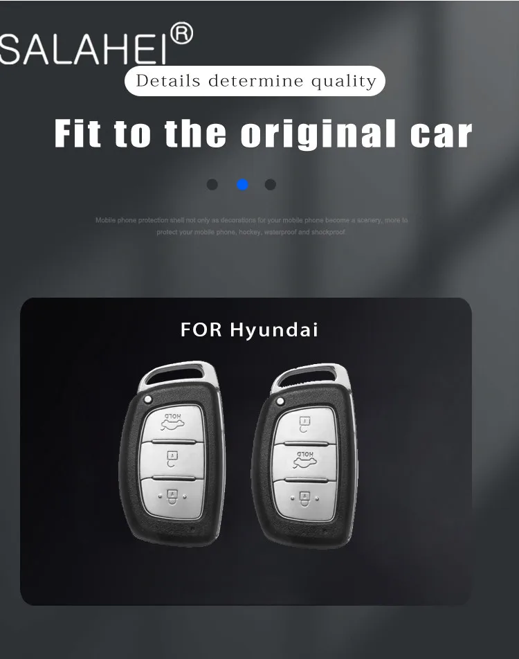 Кожаный чехол для ключа из цинкового сплава защитный автомобильного Hyundai Verna Sonata