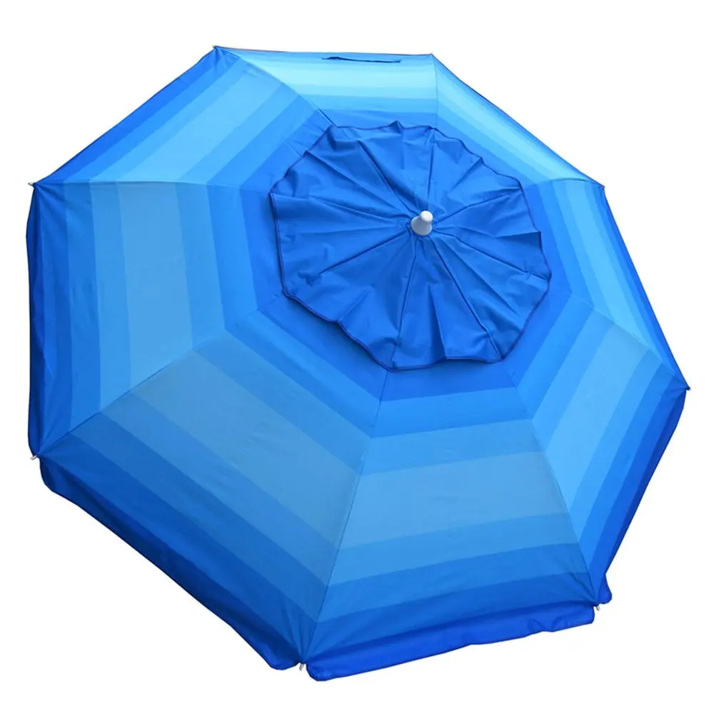 

POPTOP 7 футов широкий полосатый синий пляжный зонт с дорожной сумкой
