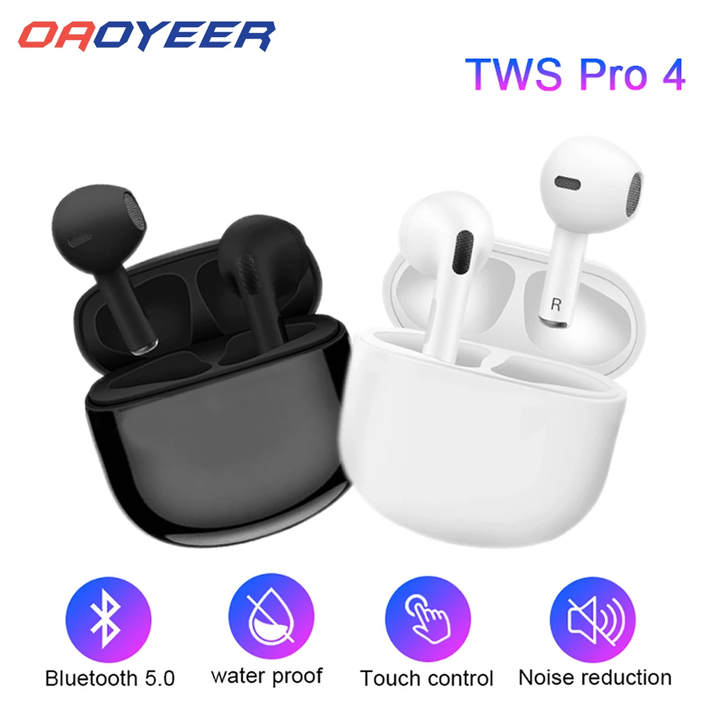 

Air Pro 4 Bluetooth Earphone TWS Wireless Headphones HiFi Music Mini Earbuds Sport Gaming Handsfree Headset for Smart Phones