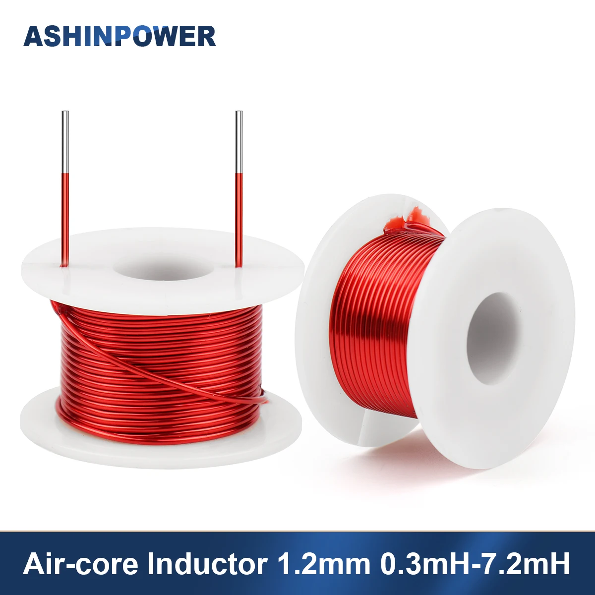 

1Pcs Air-core Inductor Oxygen-Free Copper Inductors 1.2mm 0.3mH-7.2mH Speaker Crossover Hollow Frame Coil Frequency Divider Coil