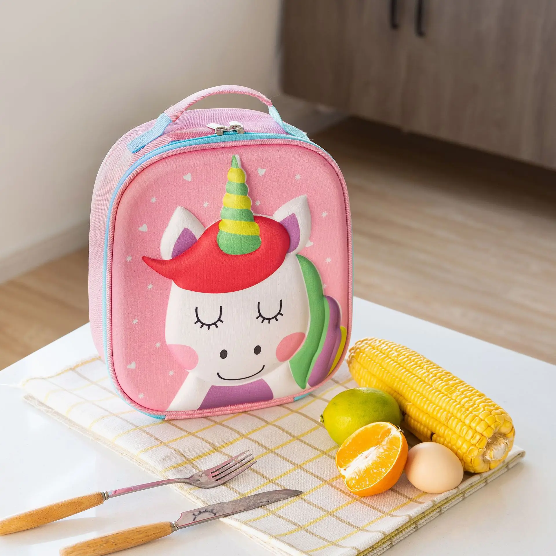 

Детская мультяшная сумка для ланча, портативная Изолированная Термосумка для ланча, сумки для пикника, сумки для хранения молочной бутылки для девочек и мальчиков