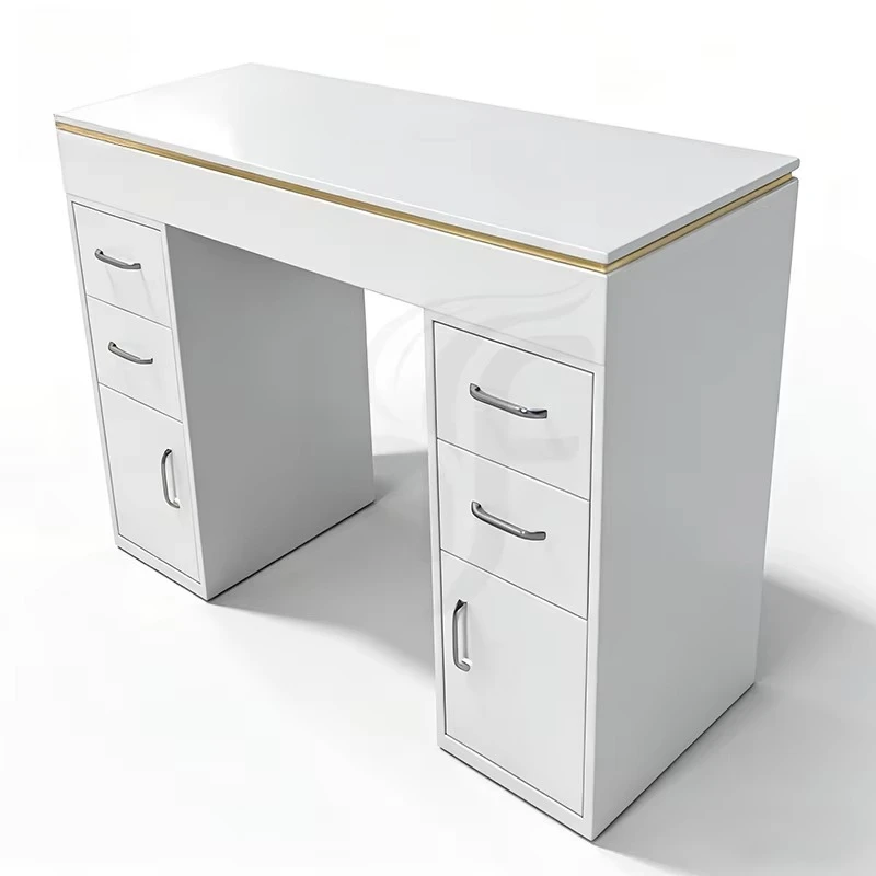 Factory Price Modern Style Beauty Salon Furniture Wooden  Nail Table Semi-circular Nail Table Design for Manicure (art.: 3920d9fa5a42c) - 3920d9fa5a42c
