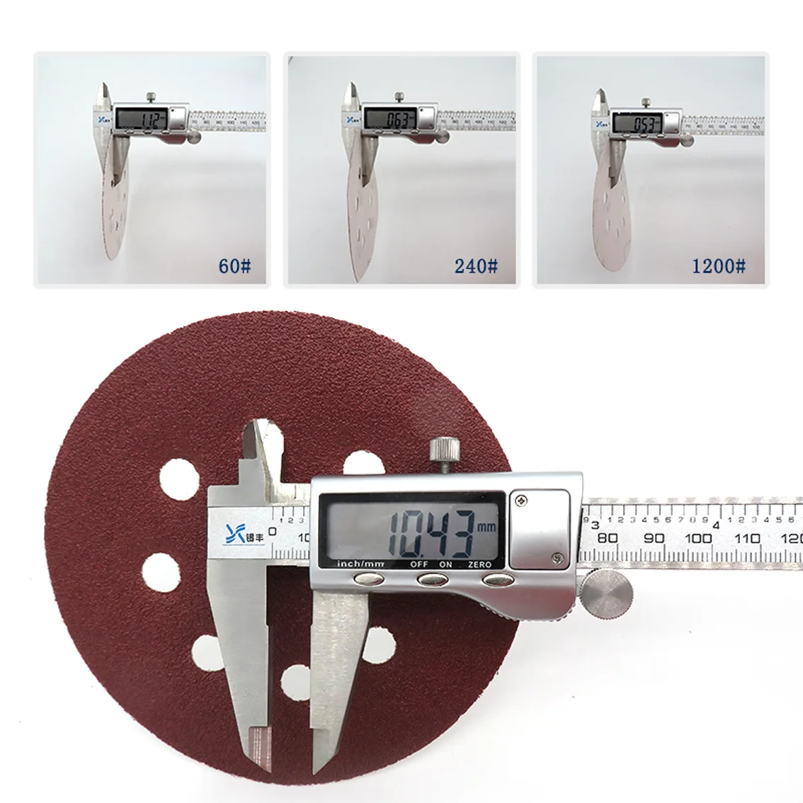 Рисунок 5 - 5-дюймовая красная наждачная бумага с 8 отверстиями