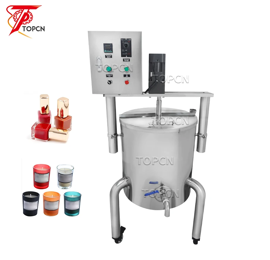 

50L Stainless Steel Shampoo Soap Double Jacketed Mixer Sanitizer Liquid Detergent Electric Heating Mixing Tank