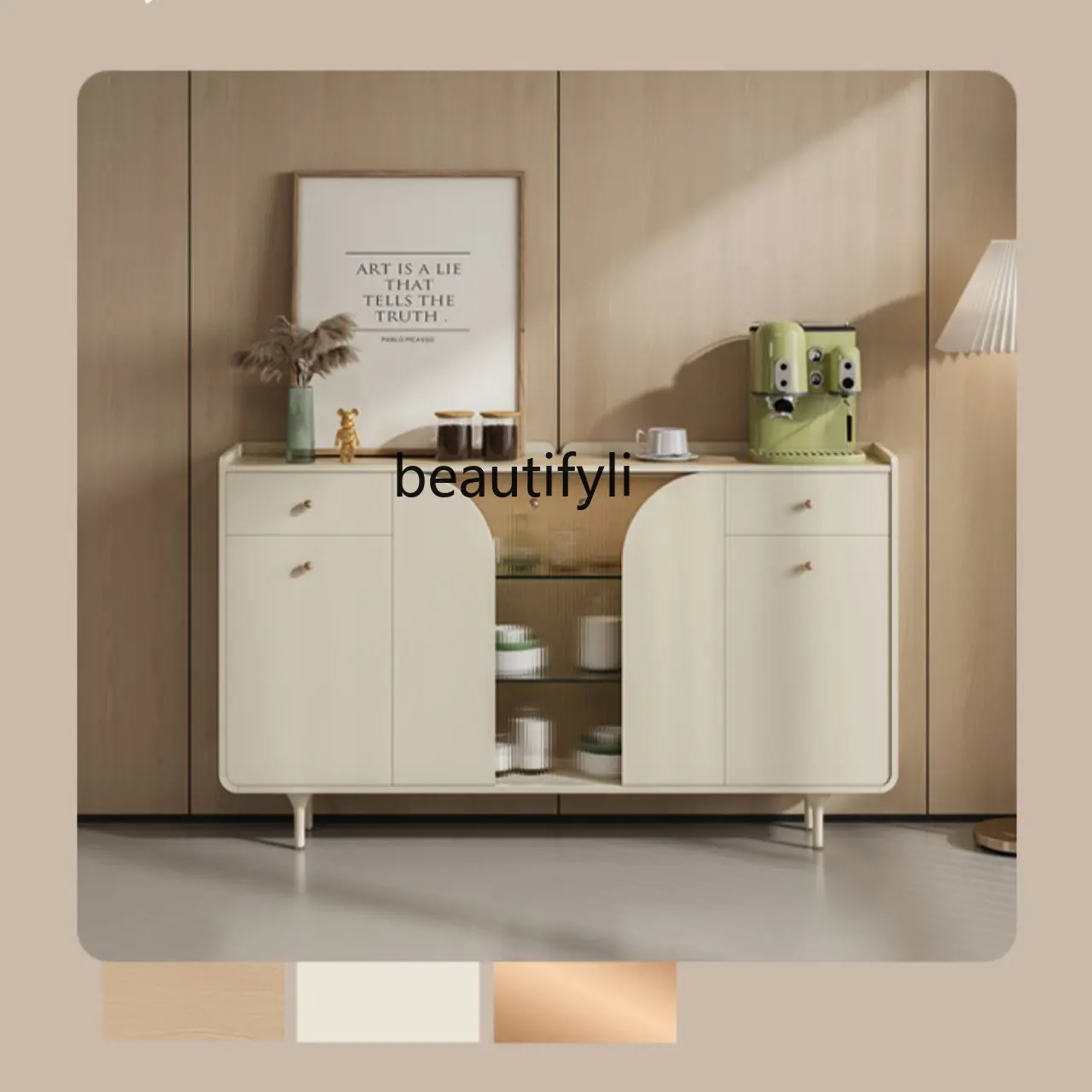 

yj French Entry Lux Ultra-Thin Sideboard Modern Minimalist Living Room Hallway Kitchen Locker