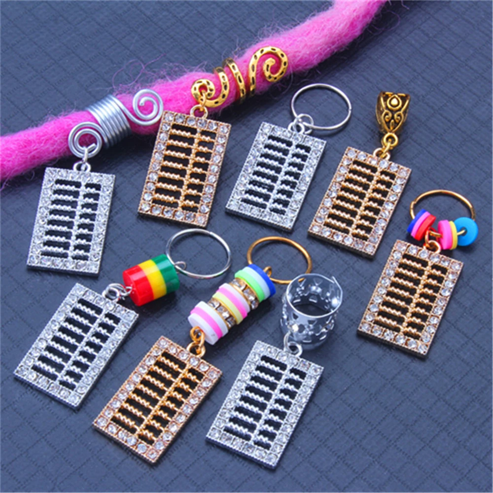 

3pcs/set Rhinestone Abacus Charms Spiral Hairpin for Girls Women Hair Accessories Vintage Butterfly Dirty Braids Jewelry Gift