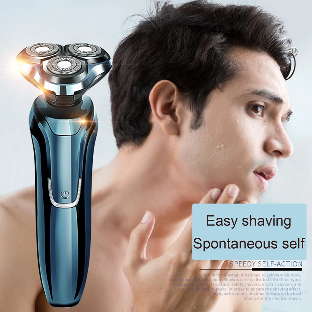 USB Charging Electric Shaver Accessories Rotary Razors Face 3 Bit Men's Razor (Dry and Wet) Hair Removal Fashion Professional