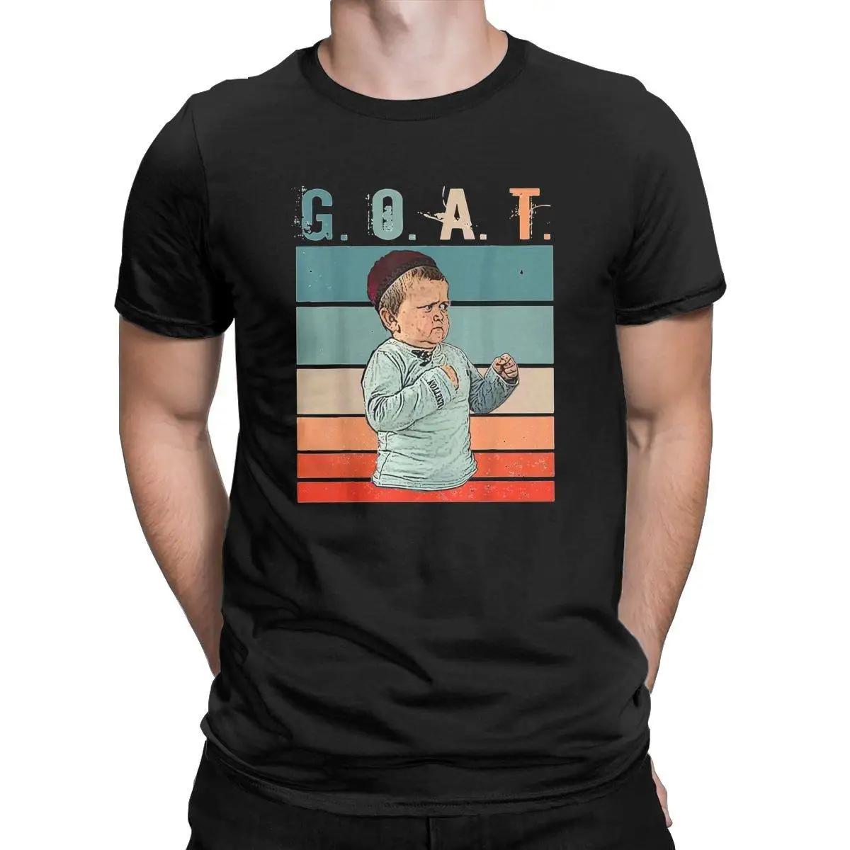

Cool G.O.A.T. Футболка Hasbulla с боевым мемом для ММА, Мужская футболка с круглым вырезом из 100% хлопка, футболки с коротким рукавом, одежда с принтом