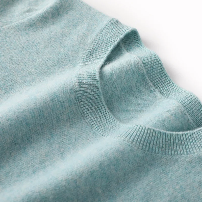 

100% Pure Wool Cashmere Sweater Woman O-neck Pullover Casual Knitted Tops Spring/Autumn Female Jacket Korean Fashion 15 Colors