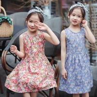 2 10y baby girls sleeveless floral dress summer new kids princess dress children birthday party ball pageant dresses for girls