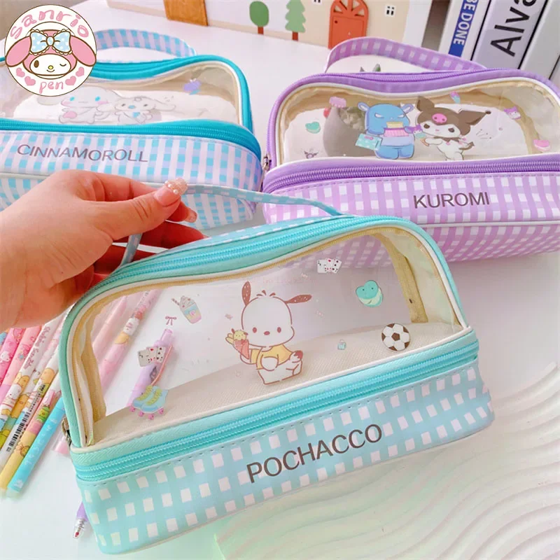 

Sanrio Pencil Case Large Capacity Kawaii Hello Kitty Cinnamoroll Melody School Pencils Bag Pouch Pen Case Supplies Stationery