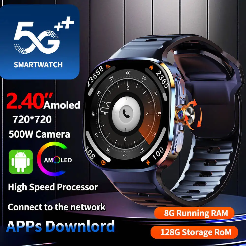 Фото Смарт-часы Global Pass M99 с функцией телефона, 2,4-дюймовым вращающимся экраном, функцией фотосъемки, измерением пульса и артериального давления, NFC и контролем доступа. №2