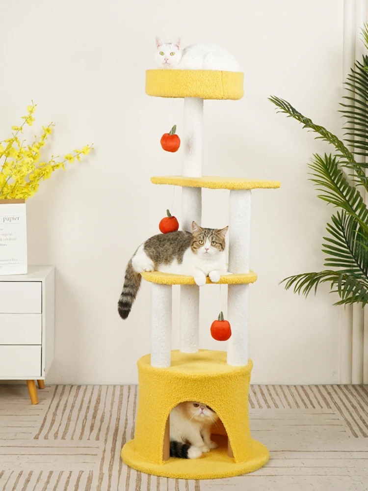 

Bed for Cats Scratcher Cat Climbing Tree Scratch Protector of Cats Sofa Scratching Post Column Sisal Rope Wood Furniture Array