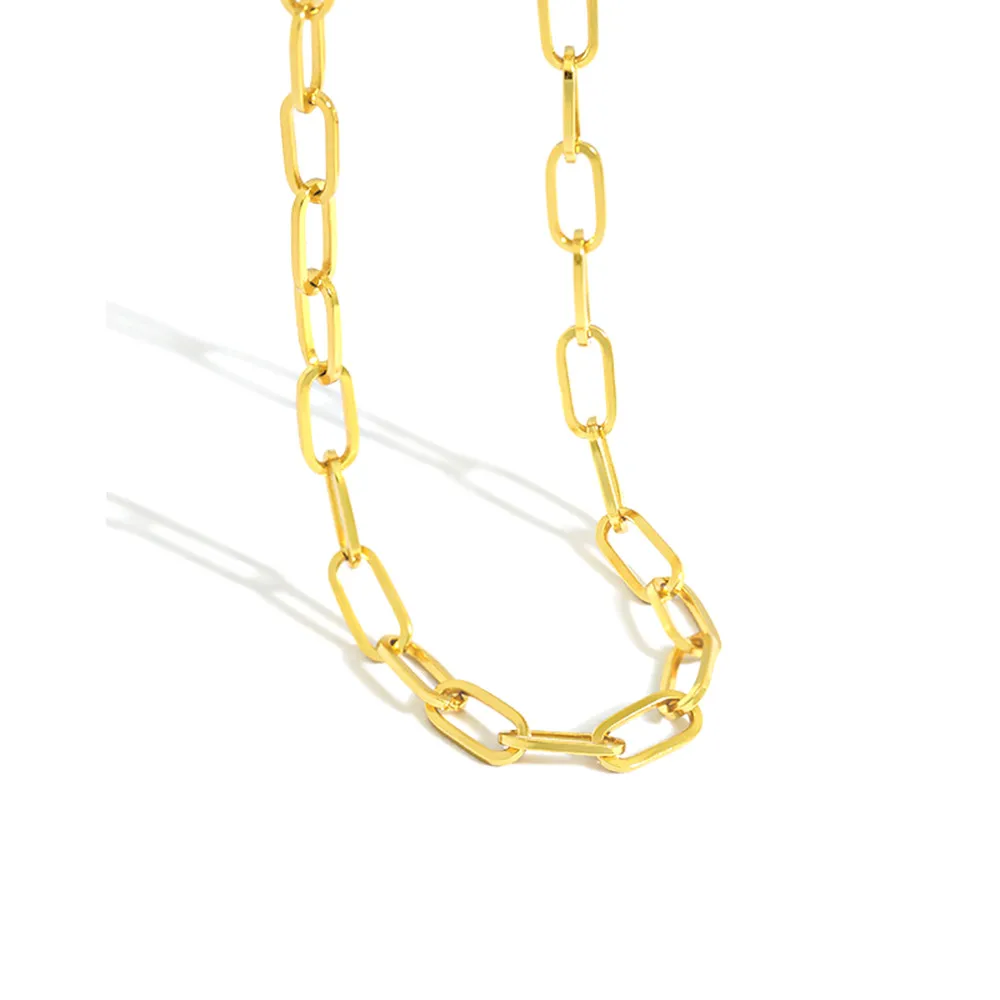 Женское колье с геометрической цепочкой ANDYWEN чокер из стерлингового серебра 925