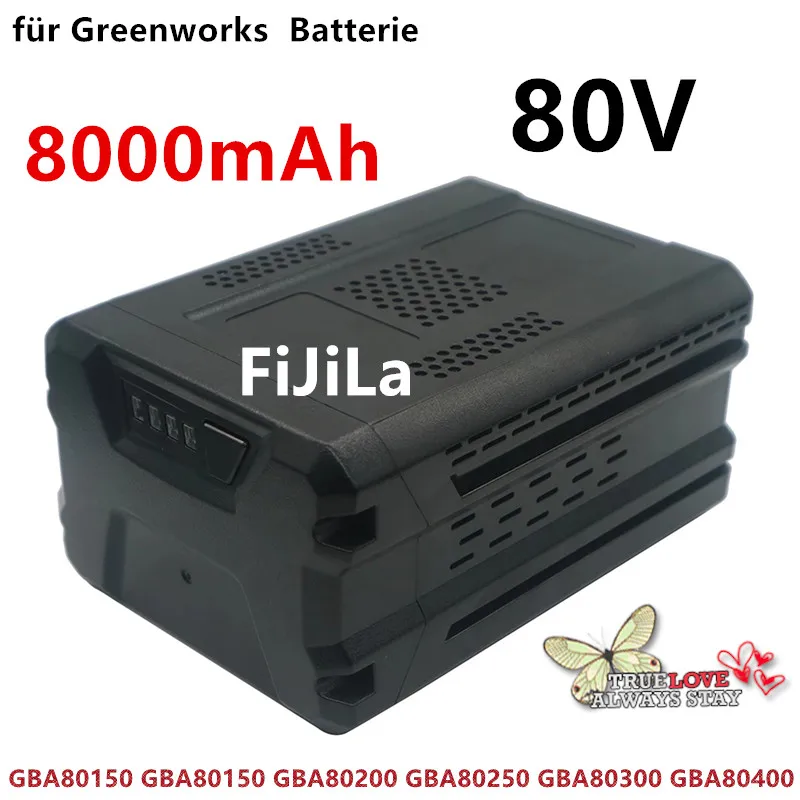 

2022 80V 8000mAh Ersatz Batterie für Greenworks PRO 80V Li-Ion Batterie GBA80150 GBA80150 GBA80200 GBA80250 GBA80300 GBA80400