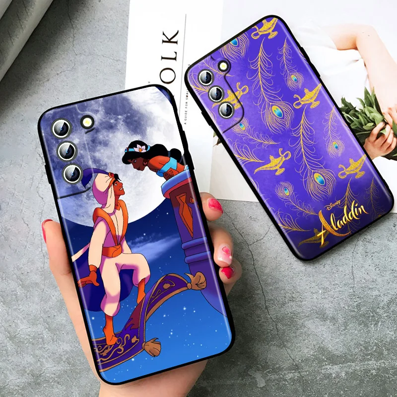 Aladdin и волшебная лампа для Samsung Galaxy S22 S21 S20 FE Ultra S10e S10 S9 S8 S7 S6 Edge Plus черный