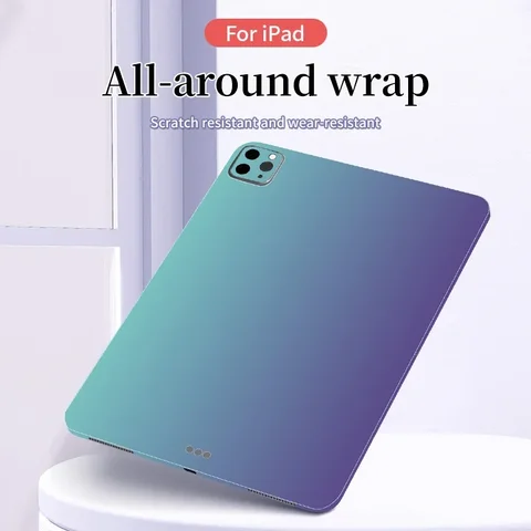 Чехол-наклейка для iPad 10 2022 года Pro 11/12,9 9 2021 Air 2/3/4 10,5 Mini 6 10,2 2018 9,7 5/6 цветов, чехол Funda с обесцвечиванием