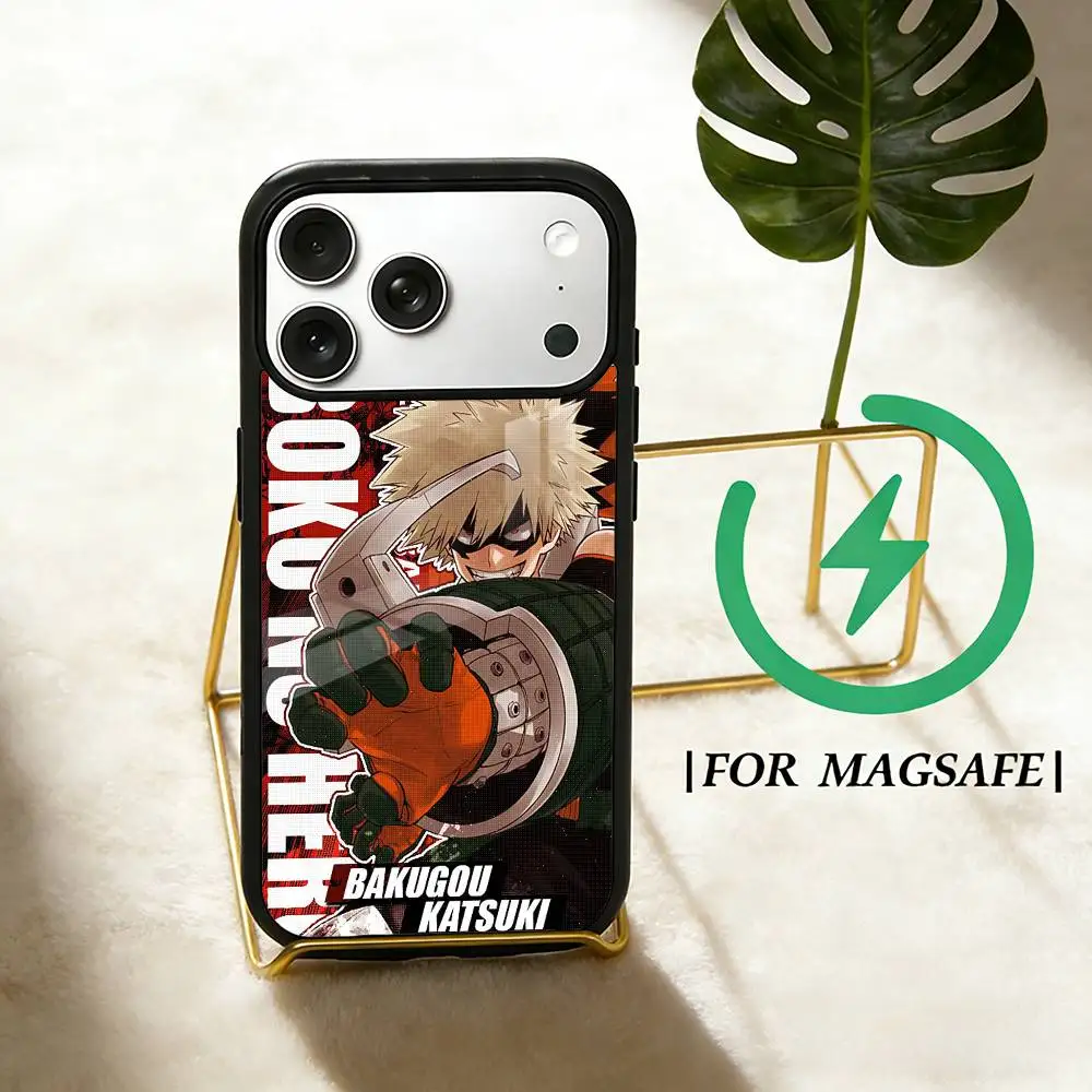 Фото Чехол для телефона с персонажами аниме B-Bakugo K-Katsuki для iPhone 17, 16, 15, 14, 13, 12, Plus, Pro, Max с магнитной беспроводной зарядкой MagSafe №3