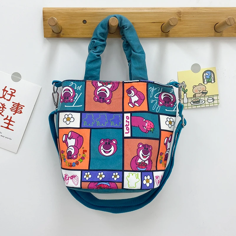 

Japanese Style Canvas Bag Women Cartoon Printing Crossbody Bag For Women 2023 New Bucket Small Handbag Purse bolsa feminina