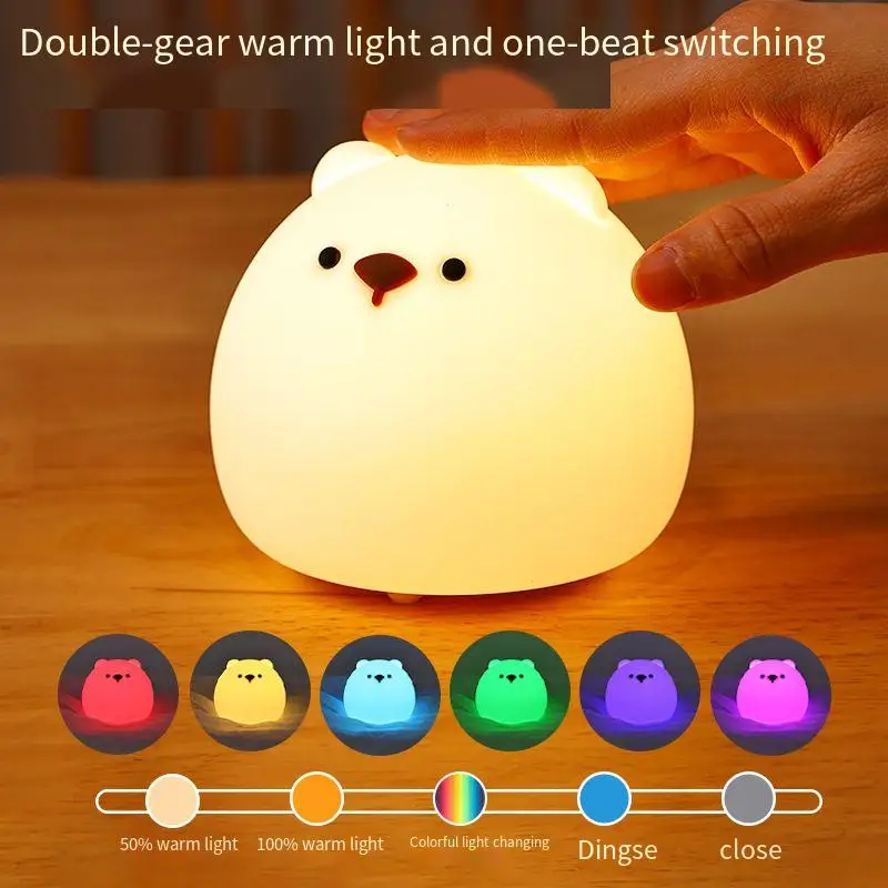 

Светодиодный ночсветильник, детская игрушка для сна, Рождественский подарок на Новый год, креативный ночник с животными, ручные лампы для з...