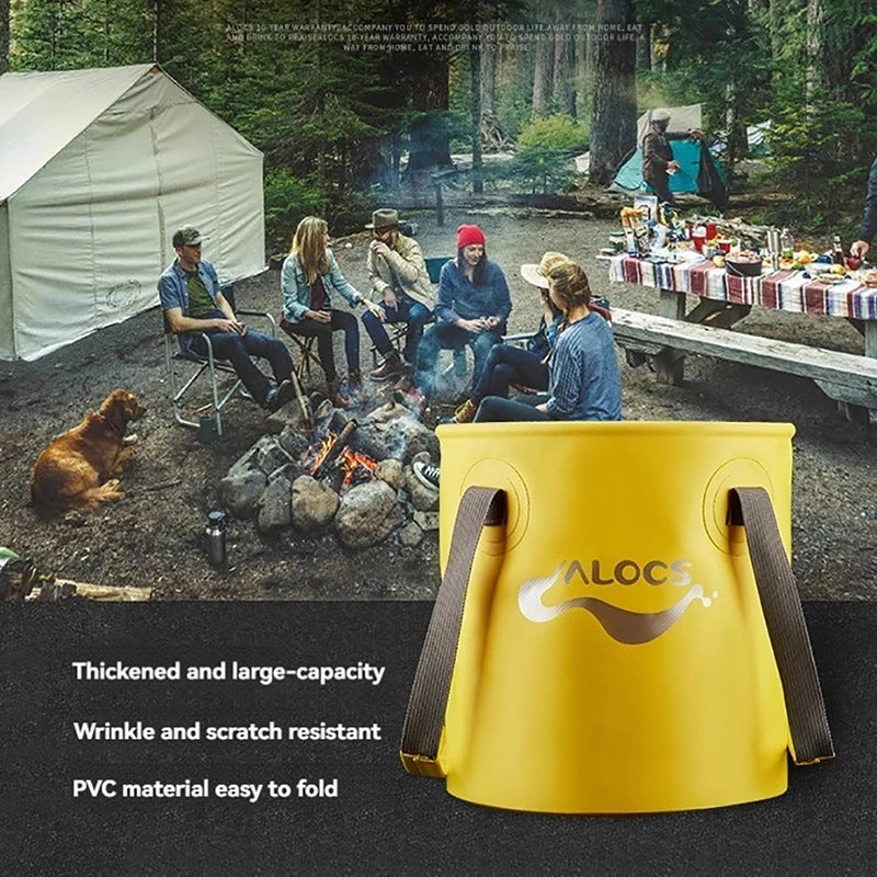 Портативное уличное ведро ALOCS 11L для хранения воды складное рыбалки органическое