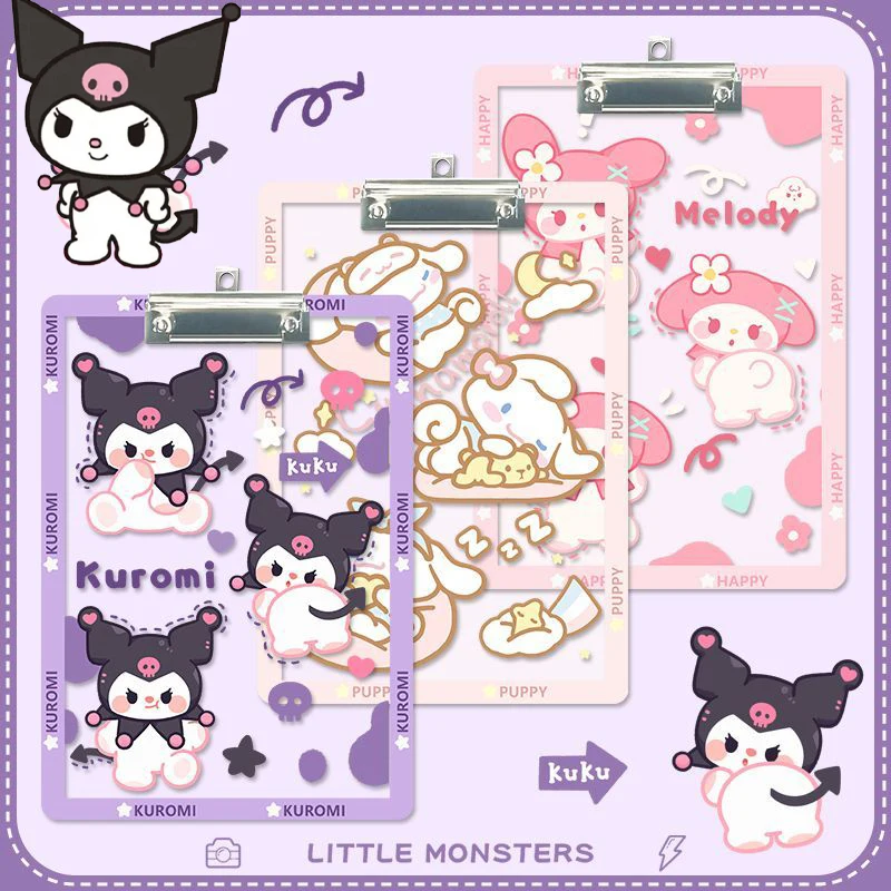 

Sanrio Cinnamoroll MyMelody Kuromi Pachacco Kawaii Мультяшные данные аниме файл папка канцелярские принадлежности Милая A4 студенческий блокнот для письма