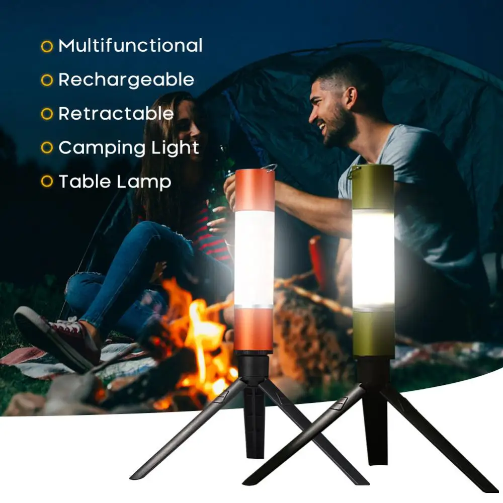 

T6 Camping Light LED Small Table Lampfront Outdoor Camping Light 2600mAh Rechargeable Flashlight Multifunction Led Camping Light