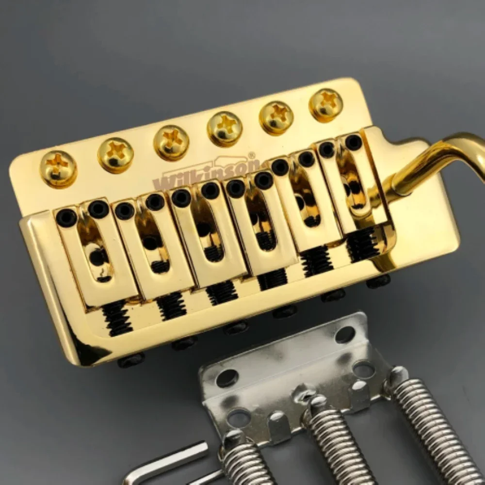 Фиксированная 6 винтов для электрогитары Wilkinson ST Tremolo Vibrato Bridge Gold WOV09