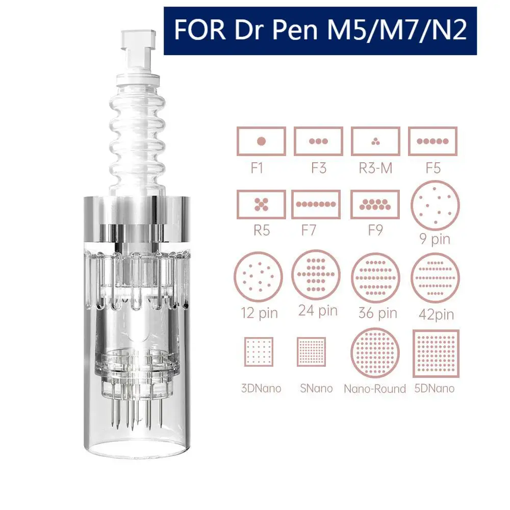 10pcs Microneedling Pen Cartridge Needles M7 M5 MYM Dr Pen Bayonet Cartridge Replacement Tattoo Needles Nano MicroNeedles hot