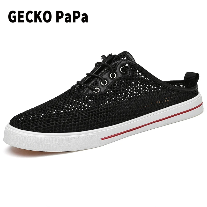 

Summer Breathable Mesh Loafers for Men women 2022 New Outdoor Men Solid Color Comfortable Men Casual Shoes Couple Slippers 35-47