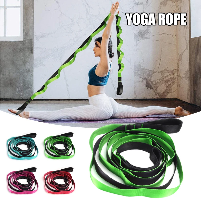 

Knots Belt Lengthen Rehabilitation Stretching Band Strap Training Exercise Stretching Yoga Fitness 12