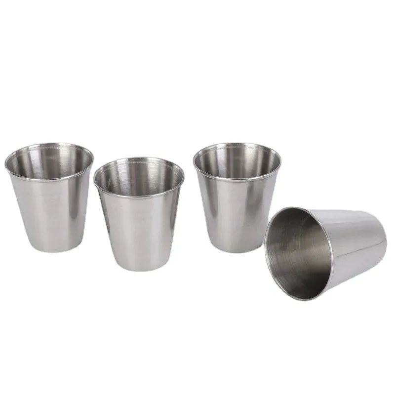 

Mini Glasses Outdoor Whisky 4pcs Stainless Wine Cups Portable Steel 70ml Travel Drinkware With Case For Set Practical