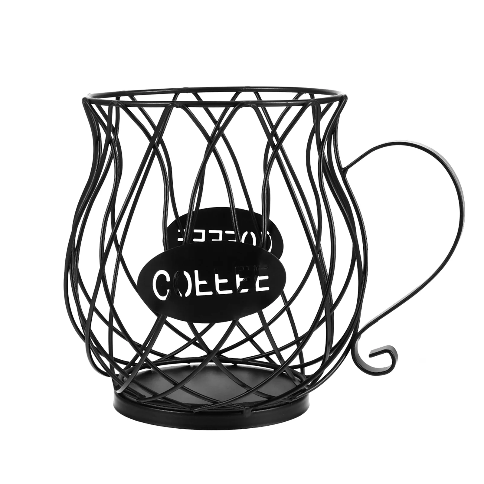 

Iron Fruit Basket Coffee Pod Keeper Cookie Containers Holder Beans Espresso Counter Capsule