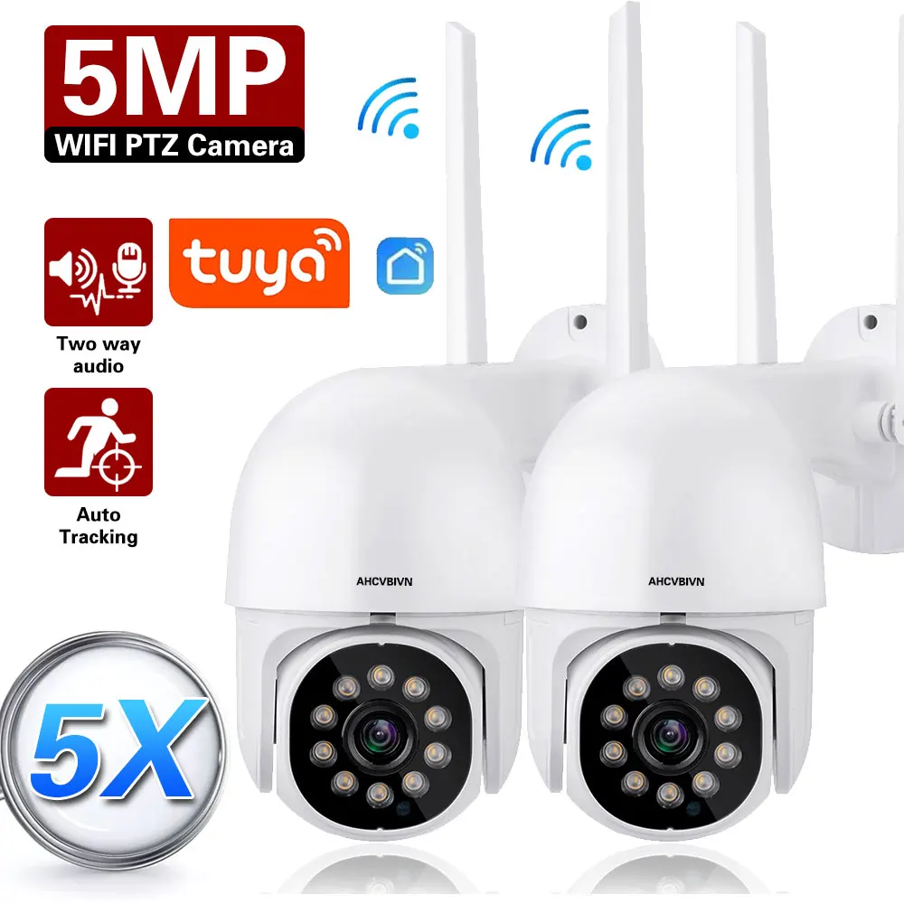 

Уличная Ptz-камера с Wi-Fi, 5 Мп, поддержка TF-карты 128 ГБ