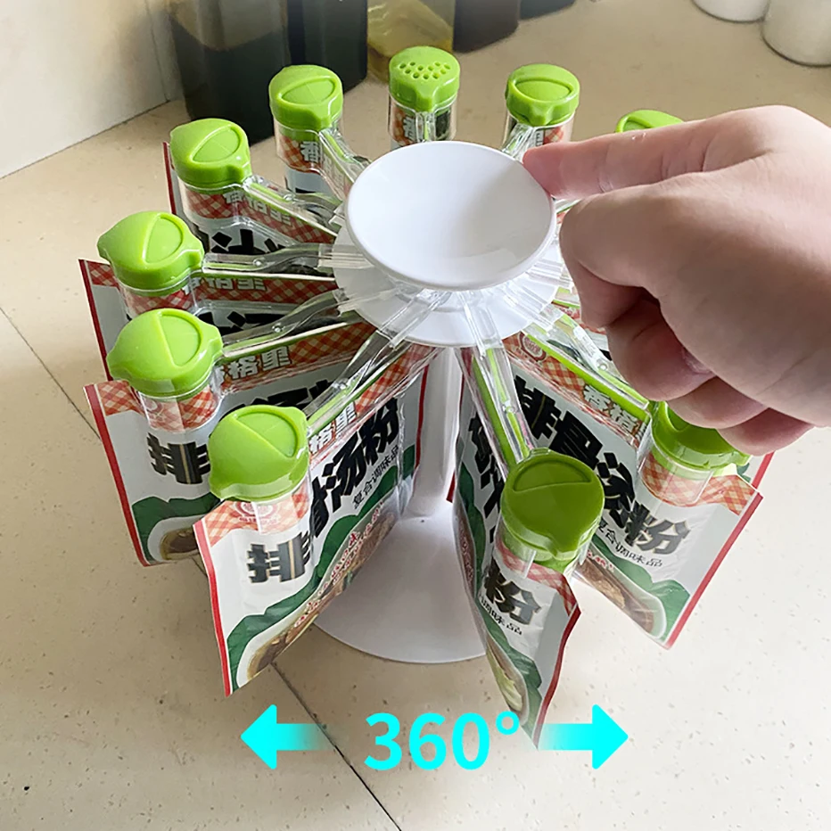 

Кухонный вращающийся органайзер для приправ, соли, сахара