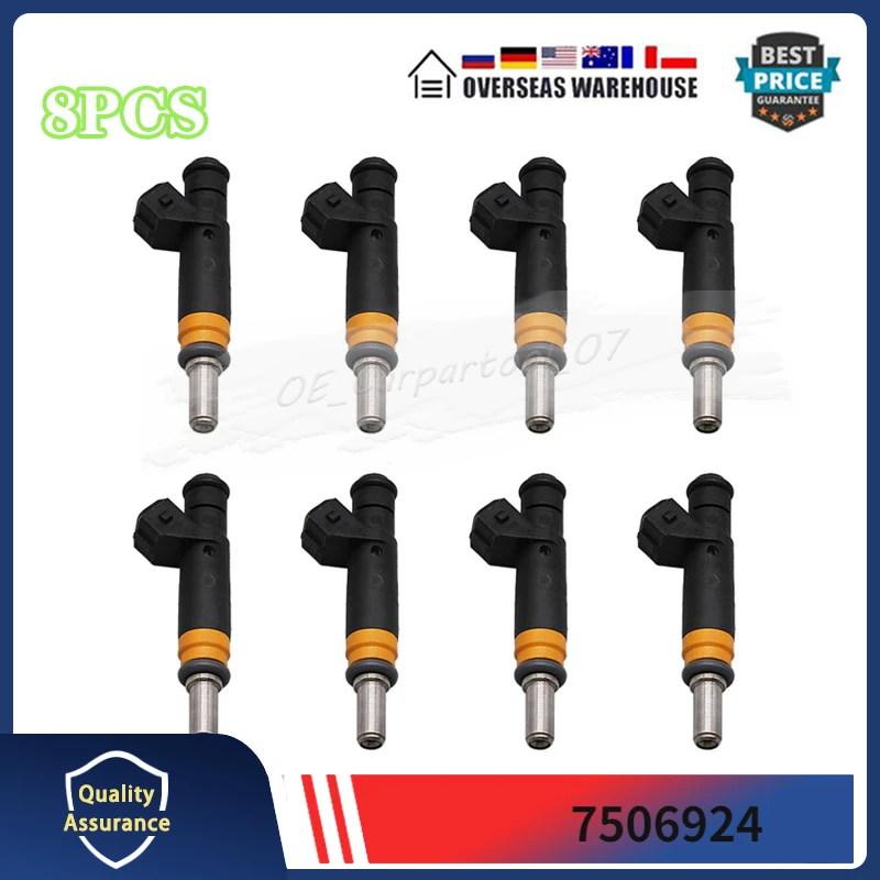

7506924 Fuel Injector 8Pcs Fits For 2002-2003 BMW 745i 745Li 4.4L V8