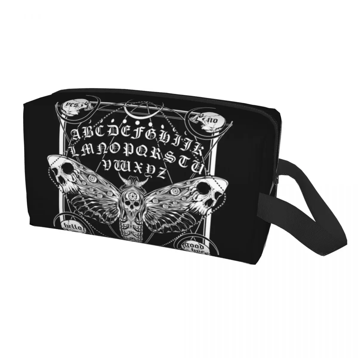 

Death Moth Spirit Board Travel Toiletry Bag for Women Mystic Gothic Ouija Witchcraft Cosmetic Makeup Bag Beauty Storage Dopp Kit