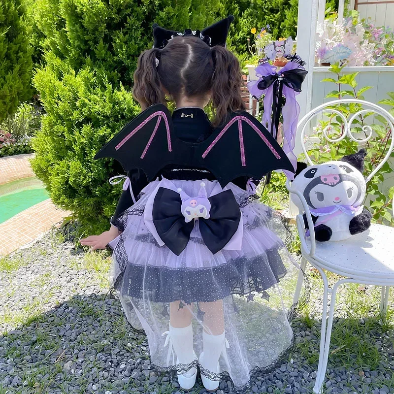 Платье на Рождество и Хэллоуин Sanrio Kuromi детское рождественское многослойное