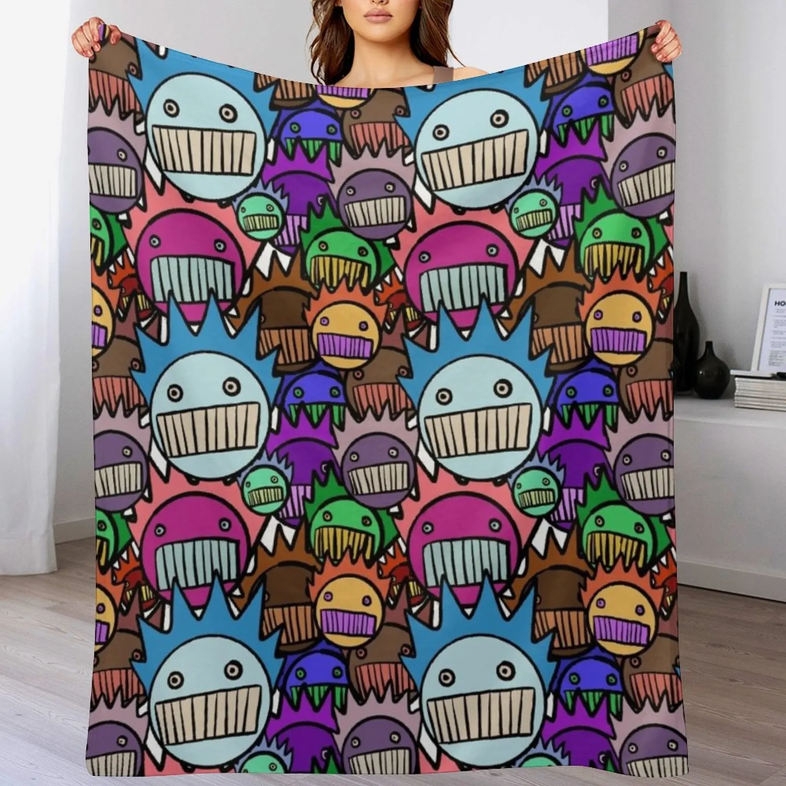 Одеяло Boognish Rainbow в стиле аниме фланелевая ткань для дивана тонкие фланелевые