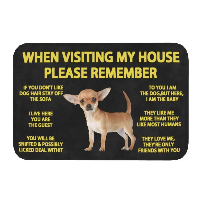 

Пожалуйста, помните, что домашние правила Чихуахуа для собак, коврик, Противоскользящий коврик для ванной, кухни, гостиной, входа в туалет, коврик, коврик 40*60 см