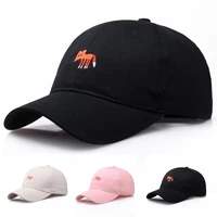 mens fox embroidery baseball caps summer womens animal hip hop cotton snapback cap black sun dad hats for women mens 2022
