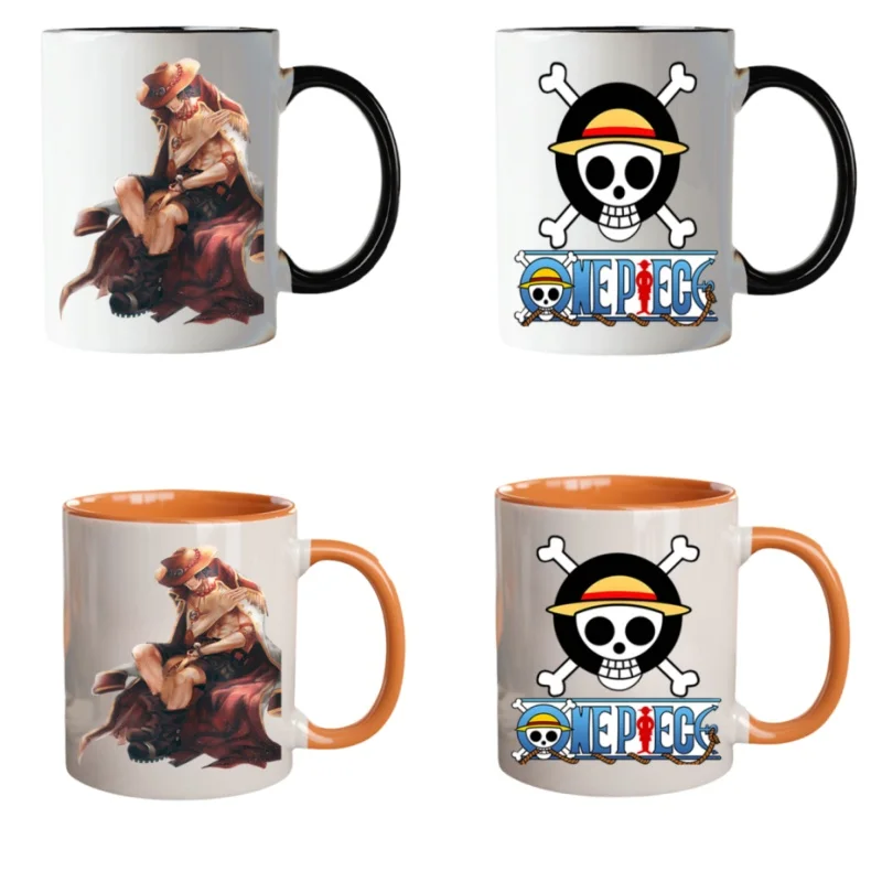 1 шт. аниме ONE PIECE мультфильм ACE Roronoa Zoro керамическая кружка Sanji Kawaii Ctue новогодние