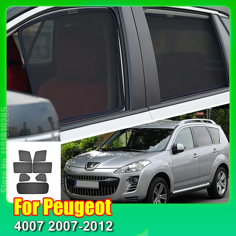 

Солнцезащитный козырек для автомобиля Peugeot 4007 2007-2012, занавеска на переднее стекло, заднее боковое стекло, солнцезащитный козырек