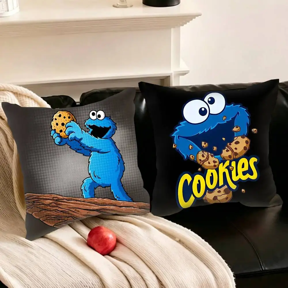 Фото Квадратная наволочка C-Cookie-M-Monster различных размеров для декора автомобиля, дома, спальни №1