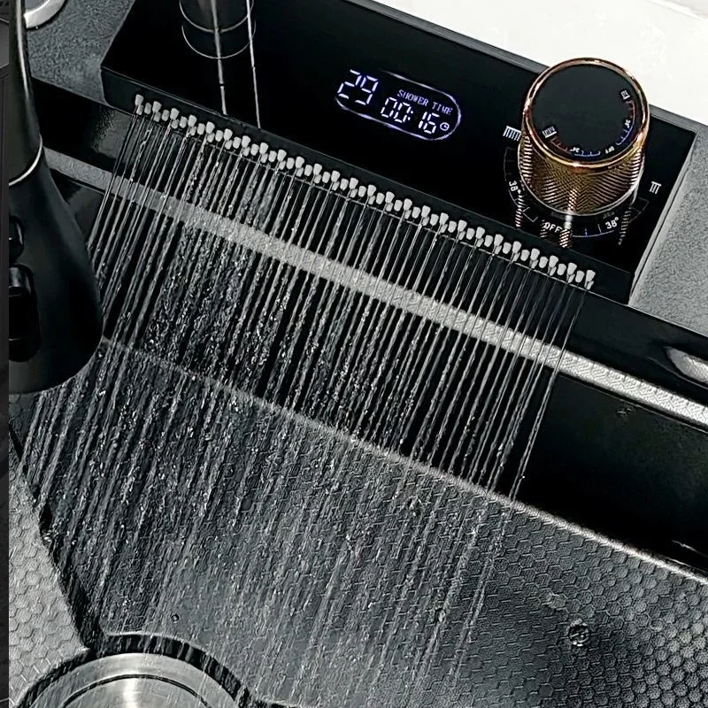 Сотовый мусорный бак Cocina водопад кухонная раковина технология большой цифровой