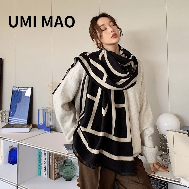

UMI MAO Yamamoto Dark Scarf Men And Women Stitching Features Korean Fashion Harajuku Style