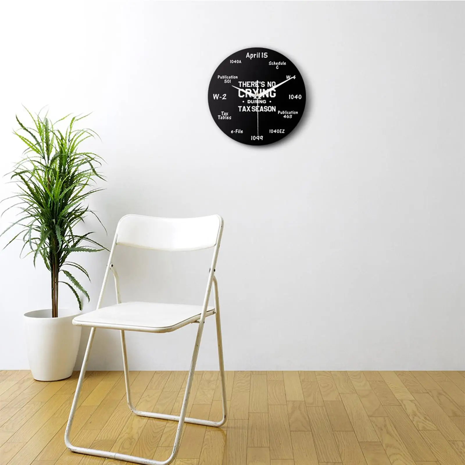 

Funny Tax Accountant Wall Clock Home Decor Accounting Student Wall Art Hanging Wall Watch for Kitchen Office Living Room Bedroom
