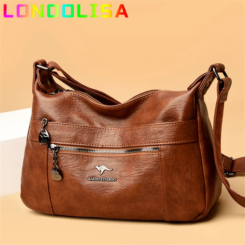 

New Casual PU Leather Sac Luxury Handbags Purses Women Bags Designer Shoulder Crossbody Messenger Bags 2022 Female Shopper Bag