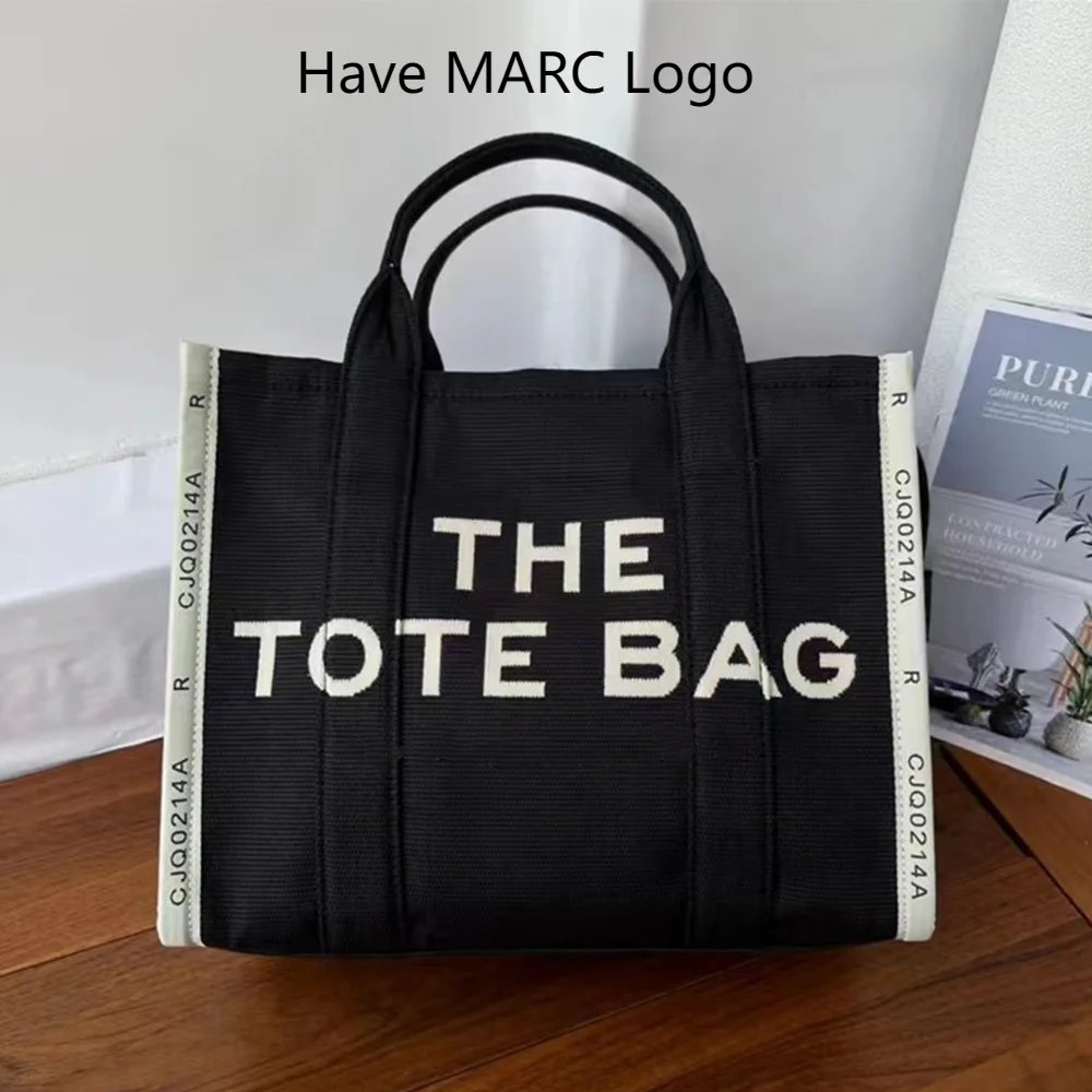 

Luxury Designer Women Shoulder Bags Marc Tote Bag Canvas Zipper Black Ladies Crossbody Bags Large White Shopping Bags Purses